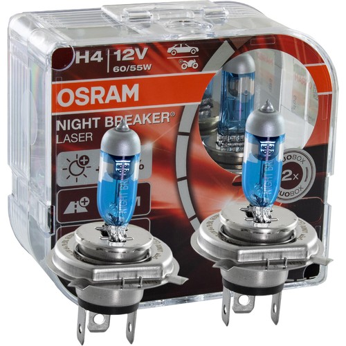 OSRAM H4 DISJONCTEUR LASER DuoBox nouvelle génération 3900 K 1650/1000 lm - Photo 1/4