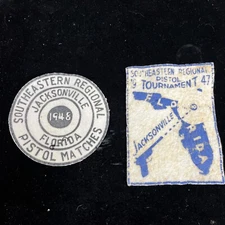 Lot Of Two Vintage Southeastern Regional Pistol Match Patches 