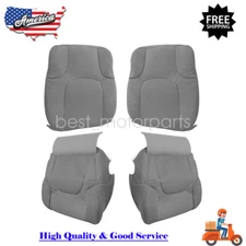 For 05-19 Nissan Frontier SV Driver Passenger Bottom Top Cloth Seat Cover Gray
