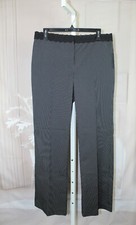 New Womens Access NWT Axcess Liz Claiborne Black pinstripe dress pants size 10