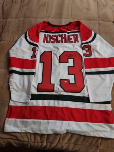 Nico Hischier Signed Jersey Devils Hockey Jersey:  New:  COA