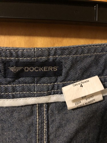 DOCKERS Womens Blue Denim Casual Skirt size 4 - Picture 3 of 5