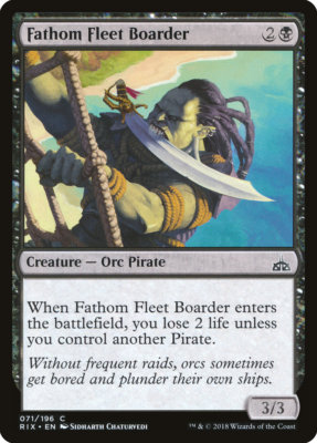 FOIL Fathom Fleet Boarder - MtG RIX-EN