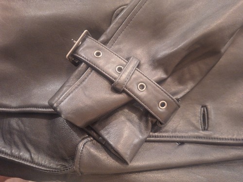 Womens Tibor Soft Black Leather Jacket (M) with Lining And Belt - Picture 4 of 14