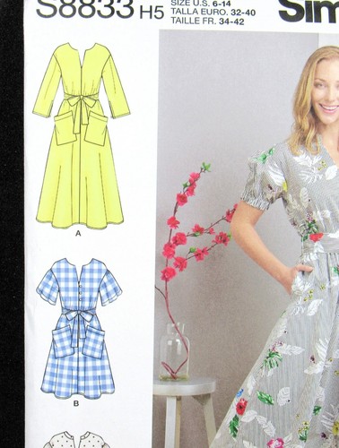 Pullover Shirt Dress Size 6 8 10 12 14 Pattern Simplicity 8833 - Picture 2 of 7