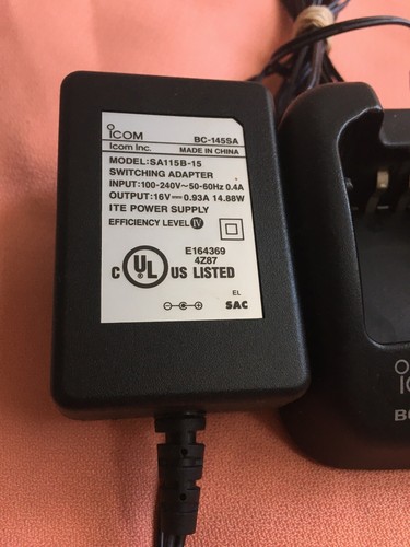 Original icom BC-160 rapid battery desktop charger +icom BC-145SA - Bild 3 von 5