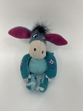 Disney Store Winnie the Pooh Dinosaur Eeyore Bean Bag Plush Toy 9"
