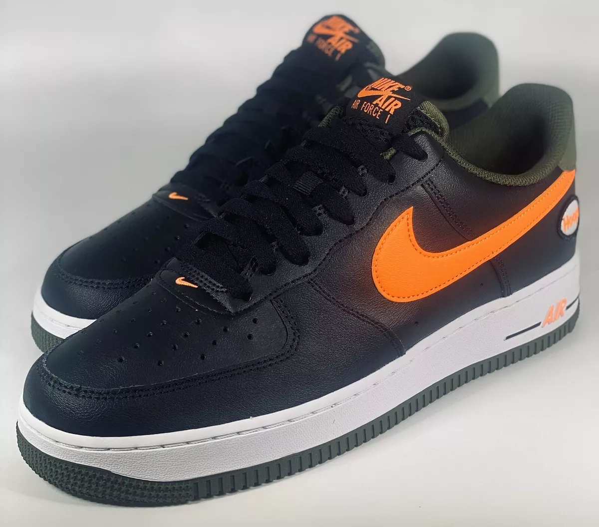 NEW Nike Air Force 1 '07 LV8 ‘Hoops Pack’ Black Orange DH7440-001 Men’s  Size 11