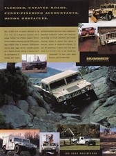 HUMMER H1 Hard Top Wagon prospetto brochure foglio USA 1998 X