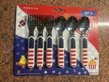 ANNOVA. Set 6.Kids Silverware Set.3x Fork + 3 x Spoon.Stainless Steel.Brand New 