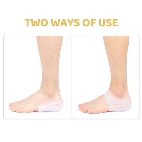 Men Women Invisible Height Increase Insoles Heel Lift Taller Shoe Insert Pad 3CM - Picture 4 of 9