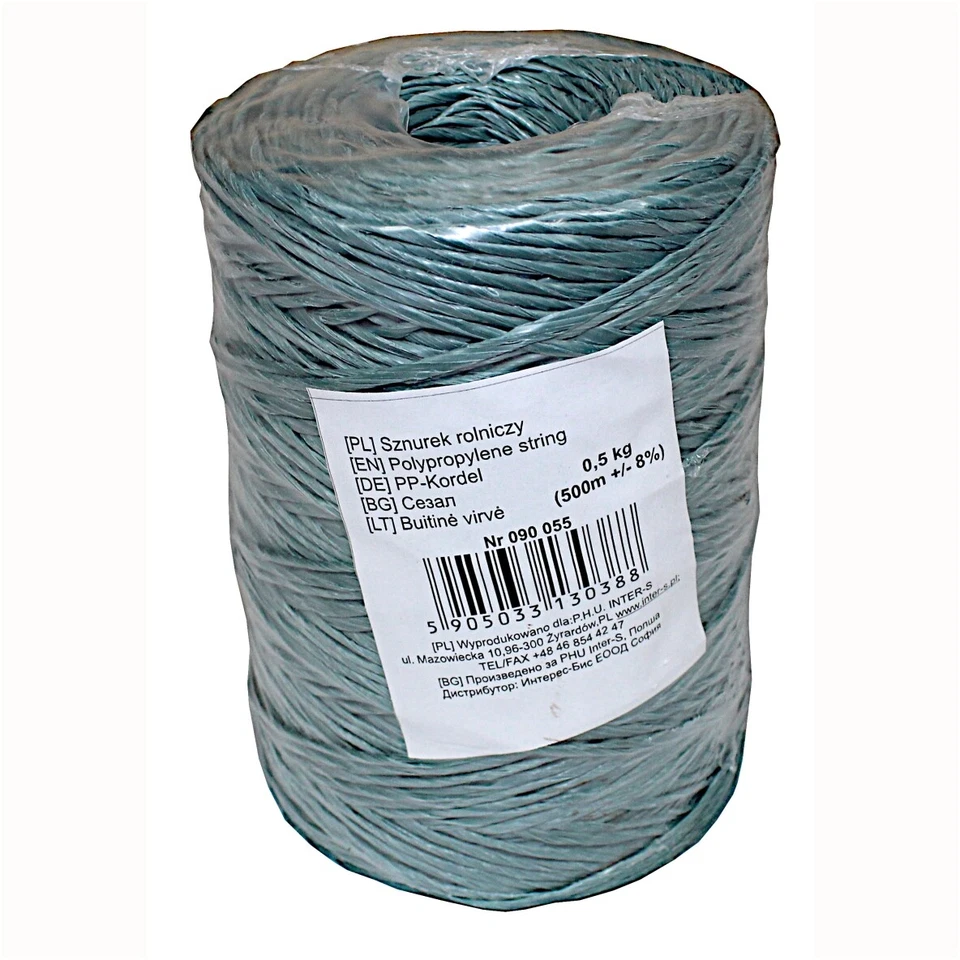 KAUFDAS.PL 500m Polypropylen Garn PP-Kordel Schnur Dachdämmung Glasswolle Fixierung