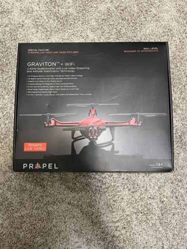 Drone Propel Graviton + WiFi 2.4 GHZ Quadrocopter with HD Camera New