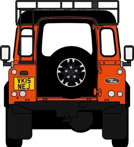 Oxford 76LRDF008AD Land Rover Defender 90 Naranja Phoenix 1/76 Más POD Envío - Imagen 6 de 15