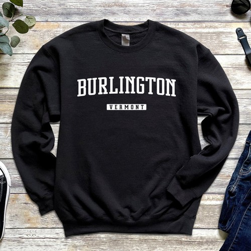 Burlington Sweatshirt | Burlington Vermont Crewneck Sweatshirt | Green Mountain - Picture 2 of 10