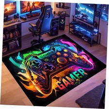Gaming Rug for Boys Room - Game Rugs for Boys Bedroom,Gamer Rug with