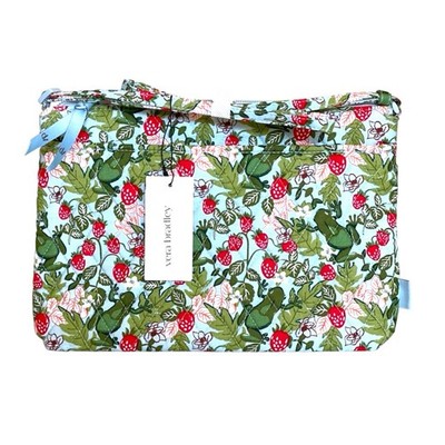 Vera Bradley Large Hipster Crossbody FROGBERRY GARDEN BLUE New With Tags!