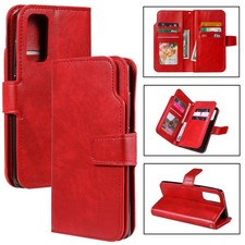 Custodia portafoglio flip pelle 9 carte per iPhone Samsung Huawei Xiaomi supporto cover CALDO