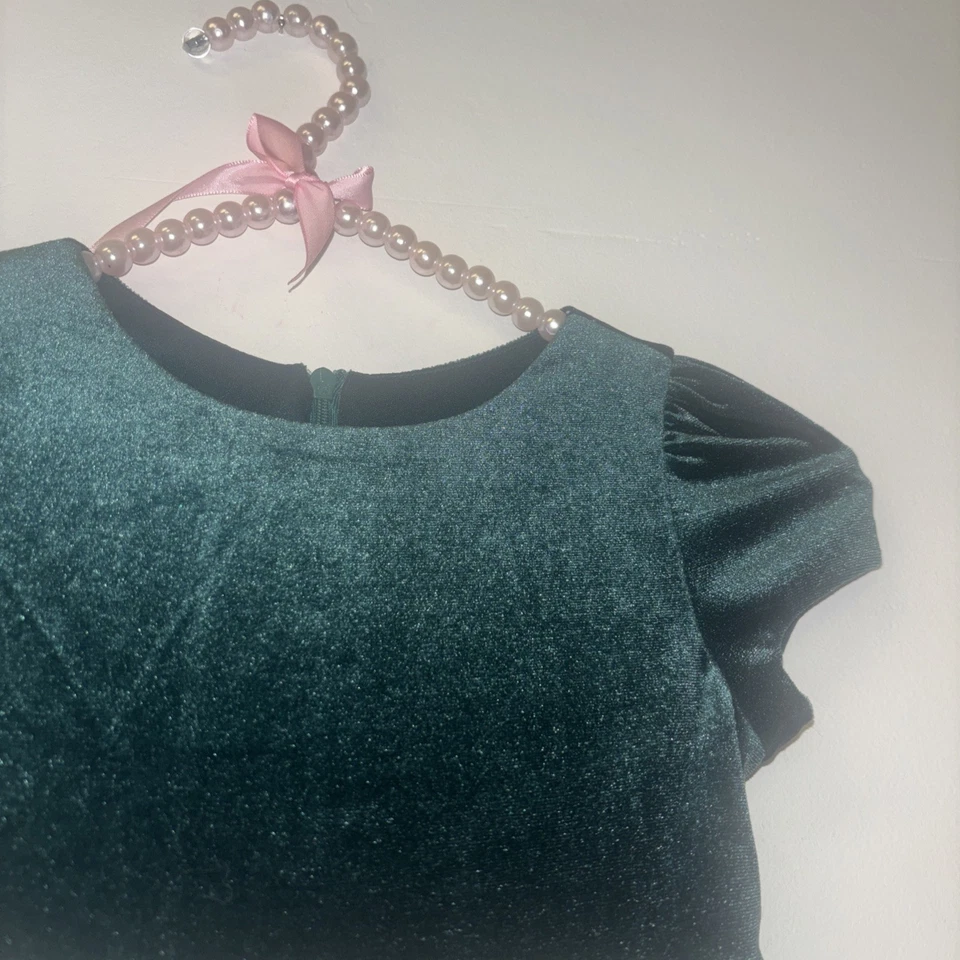 Niñas Talla 5 Vestido Evento Boda Bordado Perlas Cremallera Grn Blanco Flor Niña Foto 2 de 4