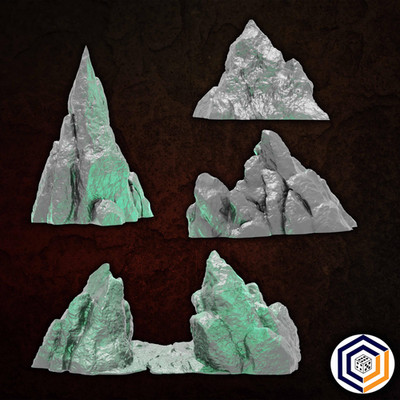 Große Felsen - Landschaft/Gelände - Conquest Creations - Maßstab 10mm - Resinmodelle