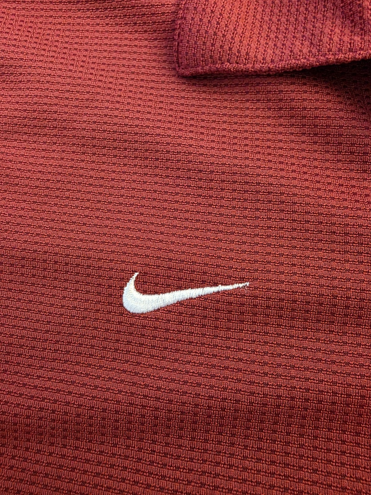 OU Nike Red Dri Fit Polo Men's Medium Boomer Sooner NCAA University of Oklahoma