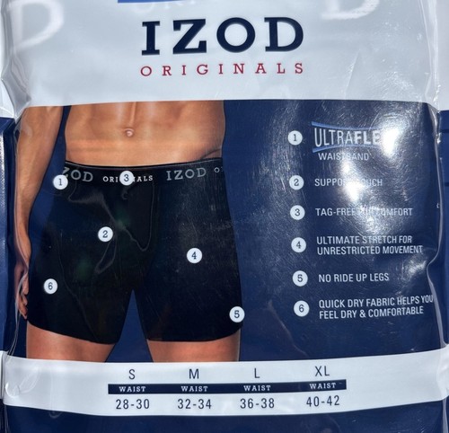 Izod Originals Herren 3er Pack Boxershorts mit Stützbeutel - Medium - NEU - Bild 5 von 7