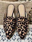 Cole Haan Piper Leopard Calf Hair Mules Shoes Sz 7.5 B — photo 1