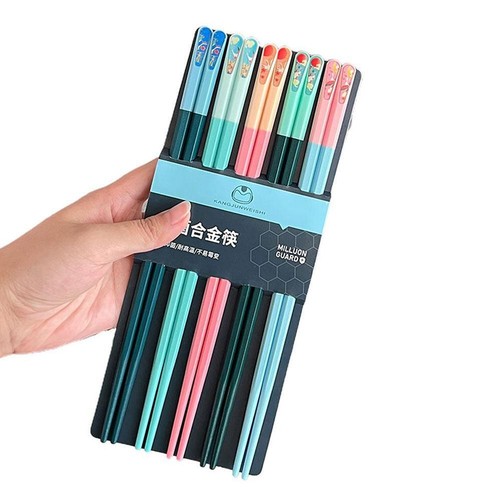 Hariumiu Chopstick Set 5 Pairs Reusable Plastic Chopsticks D5W5 W6L7 - Picture 14 of 17