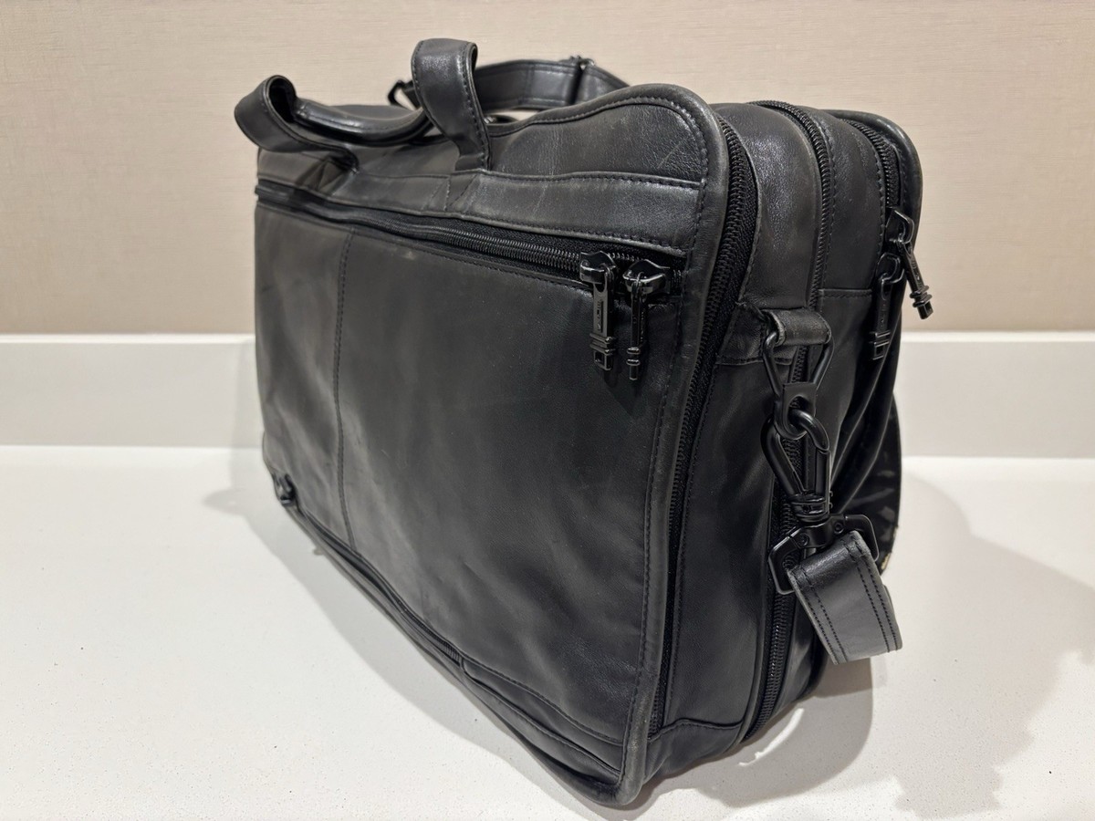 Tumi Alpha Expandable Organizer Laptop Briefcase Large - Black | eBay