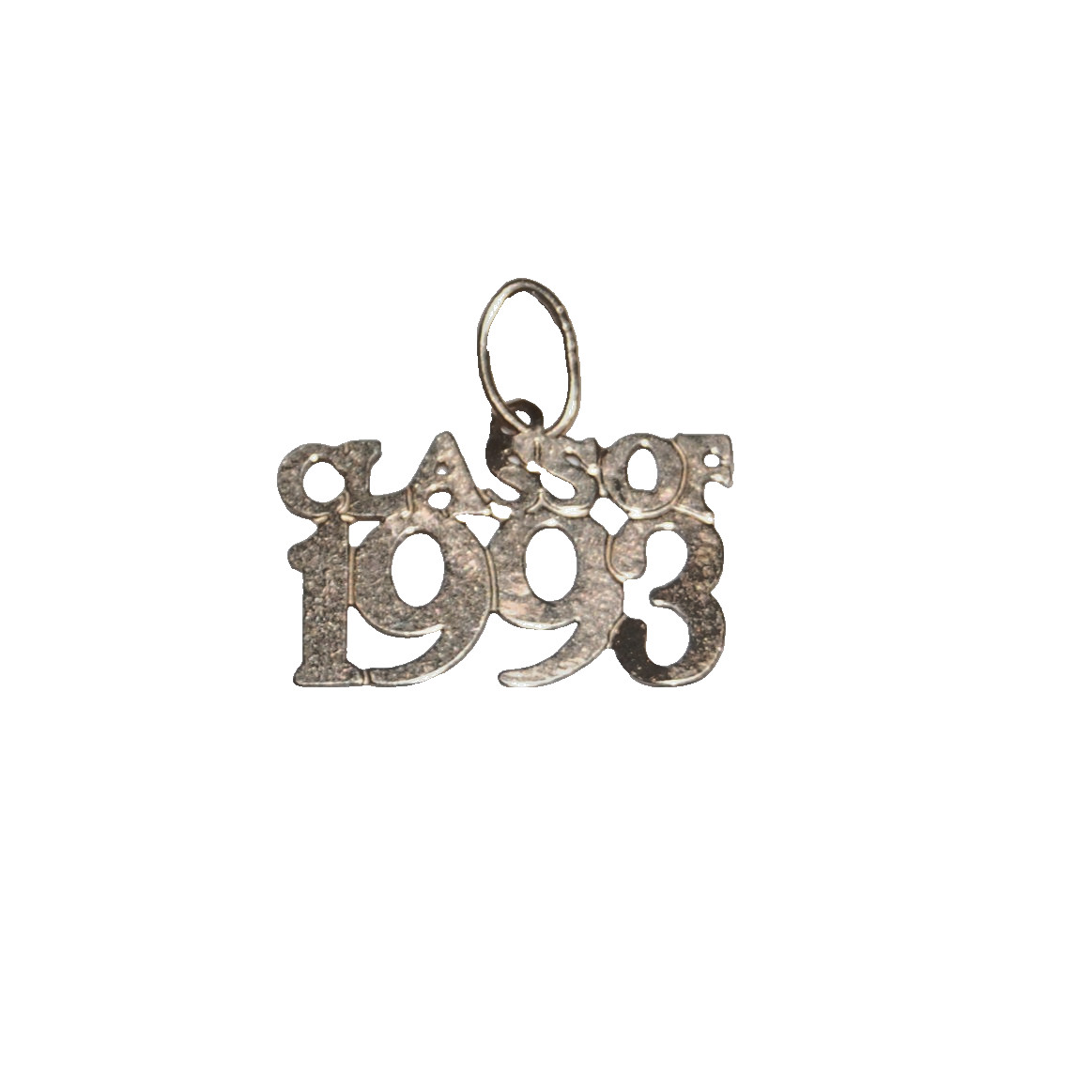 10K Solid Yellow Gold Pendant Charm Class Of 1993 - image 3