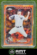 Carlos Rodon 2024 Topps Chrome Sapphire 18/25 Orange Refractor Yankees