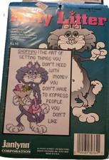Cross Stitch Kit Janlynn KITTY LITTER SHOPPING 14 Ct Stoney Creek KL10