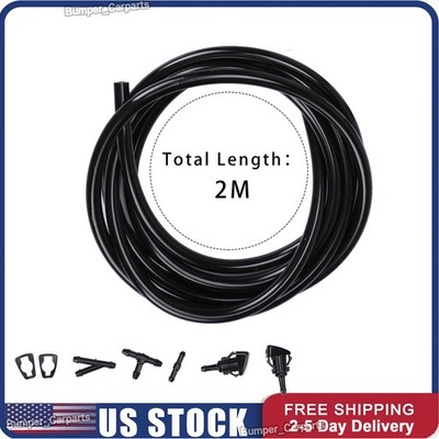 Car Windshield Wiper Washer Squirter Nozzle Spray Jet Kit Fluid Hose Universal