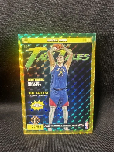 2025-26 Topps Chrome NIKOLA JOKIC TALL TALES GOLD REFRACTOR RARE 27/50🔥🔥