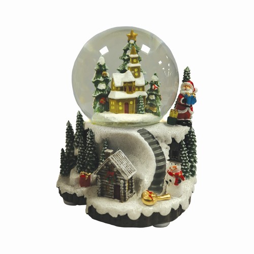 Weihnachtsdorf Schneekugel beleuchtet Winterlandschaft Weihnachten mit Musik - Bild 4 von 4