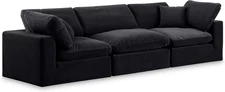 189Black-S119 Comfy Collection Modern | Contemporary Upholstered Modular Sofa wi