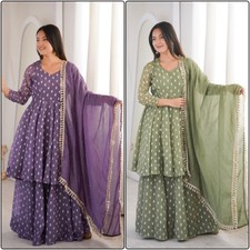 WEDDING PUNJABI SHARARA PALAZZO SALWAR SUIT PLAZZO KURTI SHALWAR KAMEEZ EID NEW