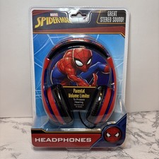 Marvel Spiderman Headphones Parental Volume Control New In Box eKids Stereo NEW