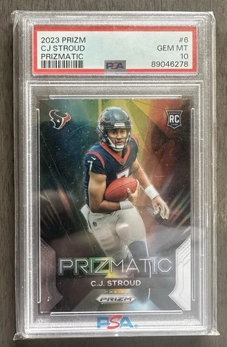 2023 Panini Prizm - Prizmatic C.J. Stroud Rookie. PSA 10.