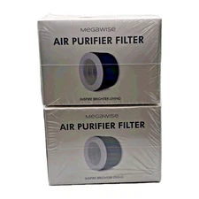 2 Pack Megawise EP1810 Air Purifier Filter 3-in-1 True HEPA Koios Mooka