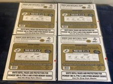 4 PACKS PIONEER MEMORY BOOK WHITE REFILL PAGES RMW-5 12"x12" TOP LOADING