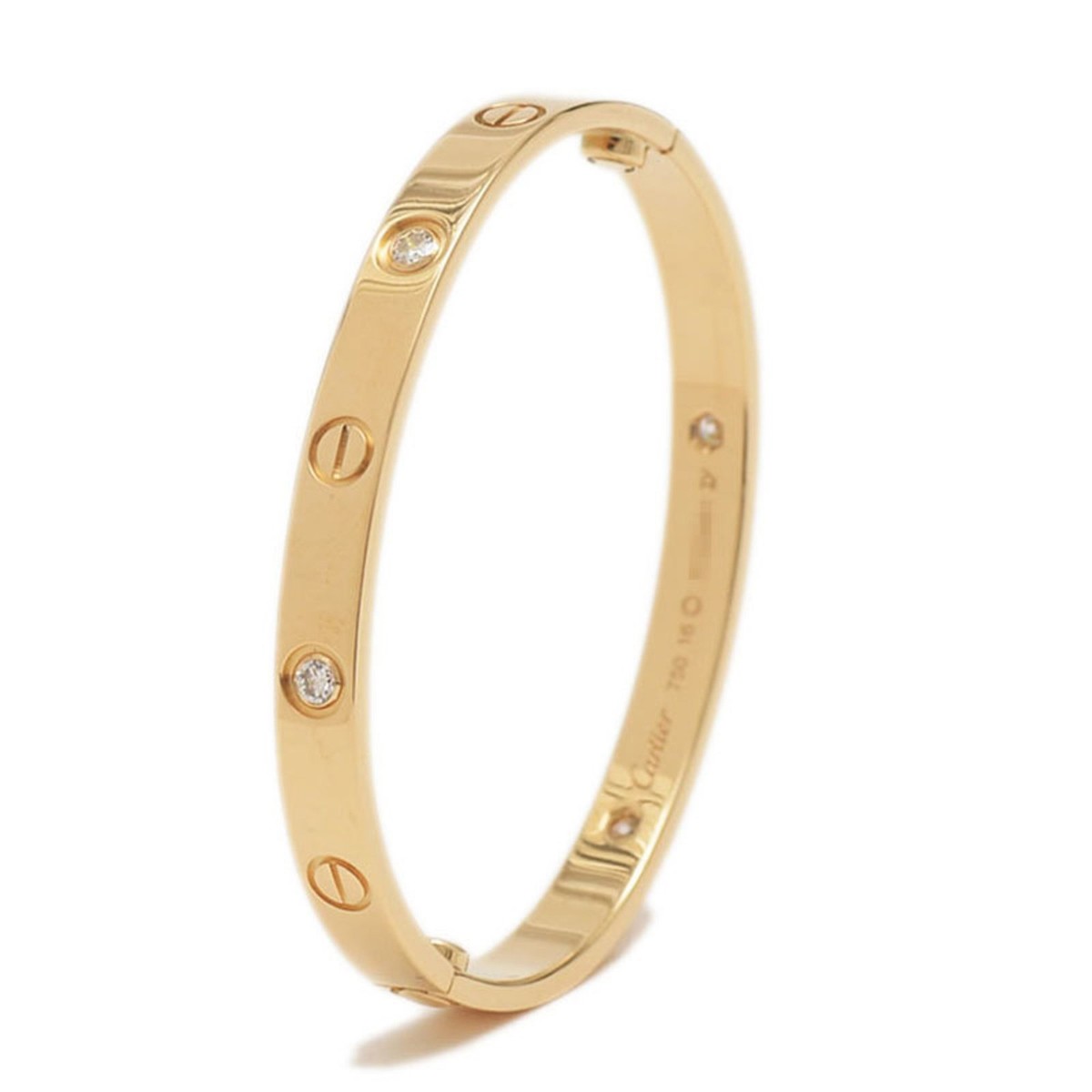 Cartier Love Bracelet Classic K18YG 4P Diamond #16 B6070017