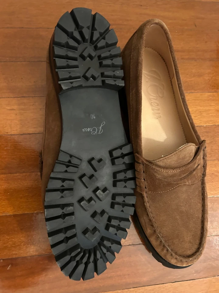 Женские мокасины J.Crew Winona Penny с зауженной подошвой размер 10 желтовато-коричневые замшевые - Изображение 2 из 4