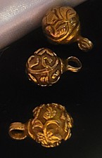 Antique Late Qing Dynasty Brass Button Court Robe Button 1/2 inch