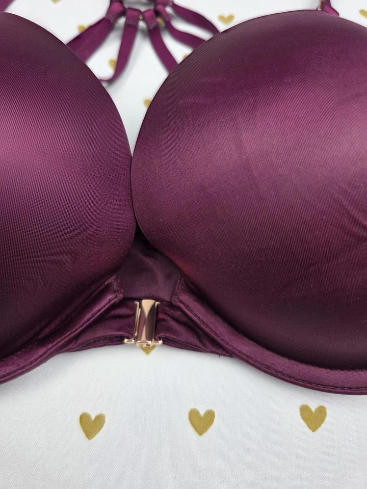 Victorias Secret Strappy Racerback Very Sexy Push Up Front Close Bra 38B - Image 2 of 4