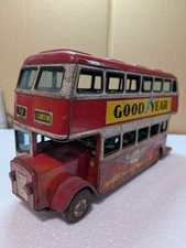 1960s Showa Era Tin Toy Export Lin Seisakusho A One ASAKUSATOY Double Decker Bus