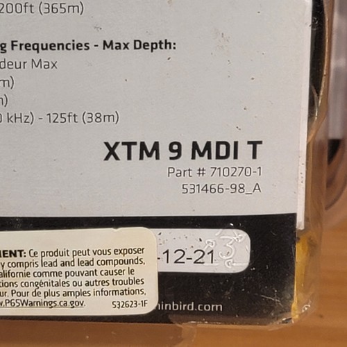 Humminbird XTM 9 MDI T MEGA Down Imaging Trolling Motor Transducer 710270-1 READ - Picture 6 of 13