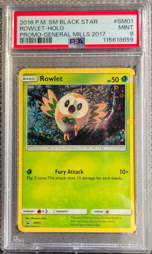 Rowlet graded PSA 9 for sale on eBay