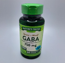 GABA Supplement 750mg  60 Count  Gamma-Aminobutyric Acid  by Nature's Truth