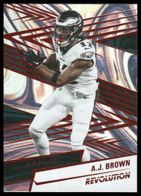 A.J. Brown 2025 Panini Revolution #181 Red Swirl Philadelphia Eagles